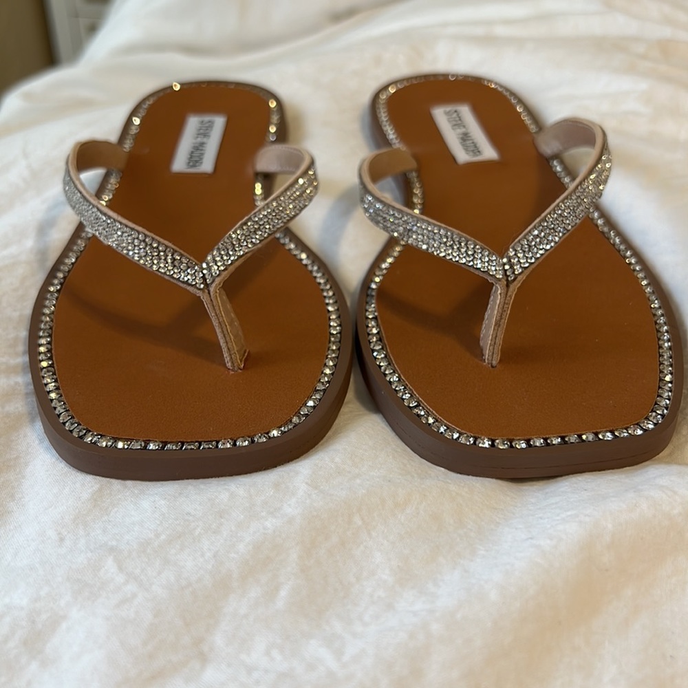 Steve Madden Nadira Rhinestones flip flops
